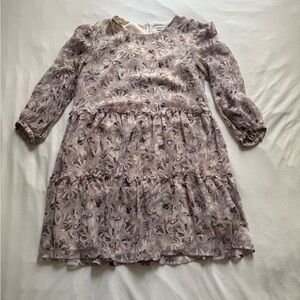Aritzia Sunday Best Flowery Purple Dress
